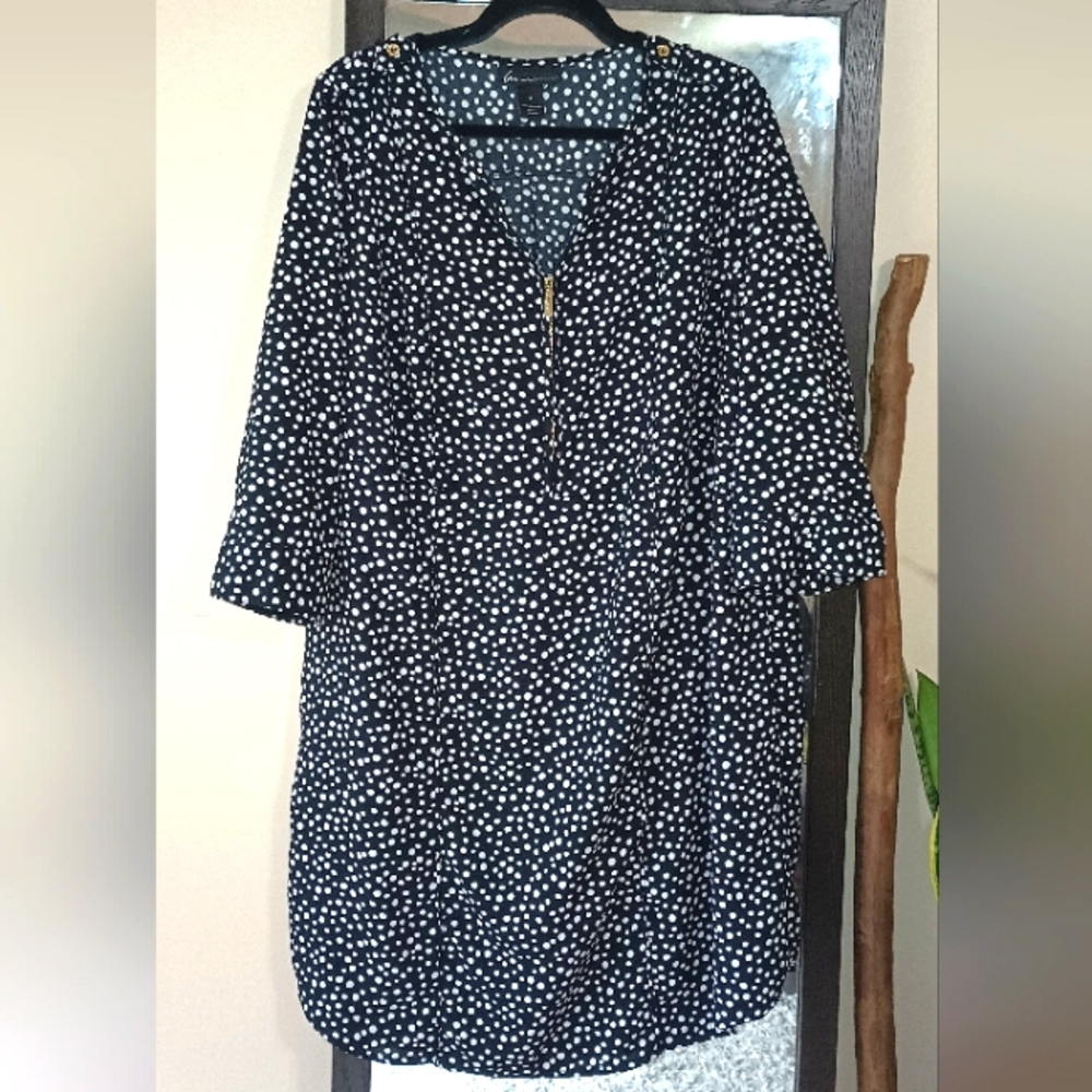 Lane Bryant ditsy Zipper shirt Dress Sz 18 NWOT MINT ❤️❤️❤️❤️
